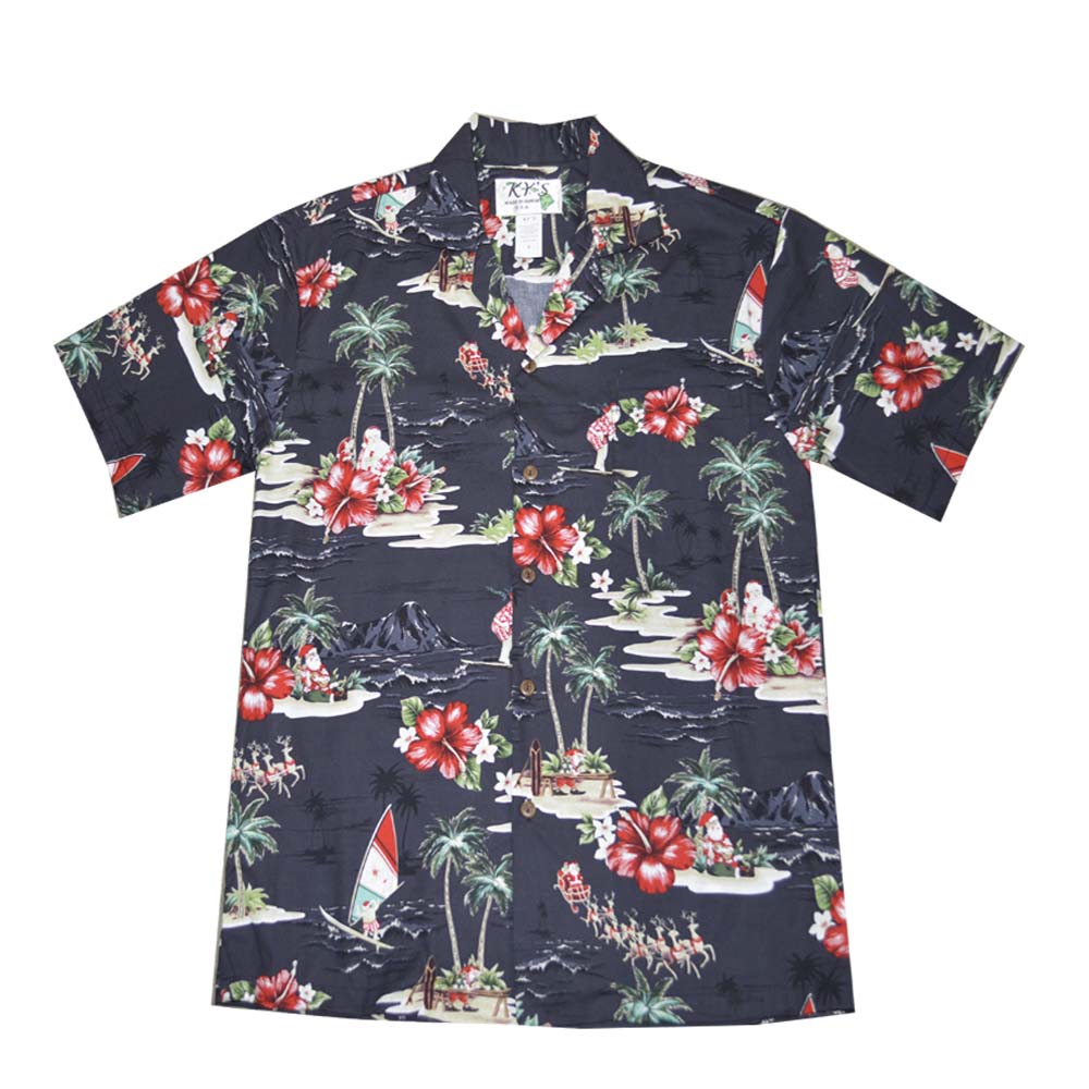 Christmas Hawaiian Cotton Shirt