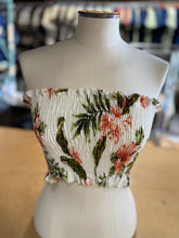 Load image into Gallery viewer, Coral Hibiscus Bandeau Top
