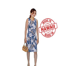 Load image into Gallery viewer, Women’s Hawaiian floral midi dress for beach vacation
