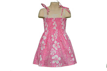 Load image into Gallery viewer, Pink dress with white floral pattern on a mannequin against a white background
