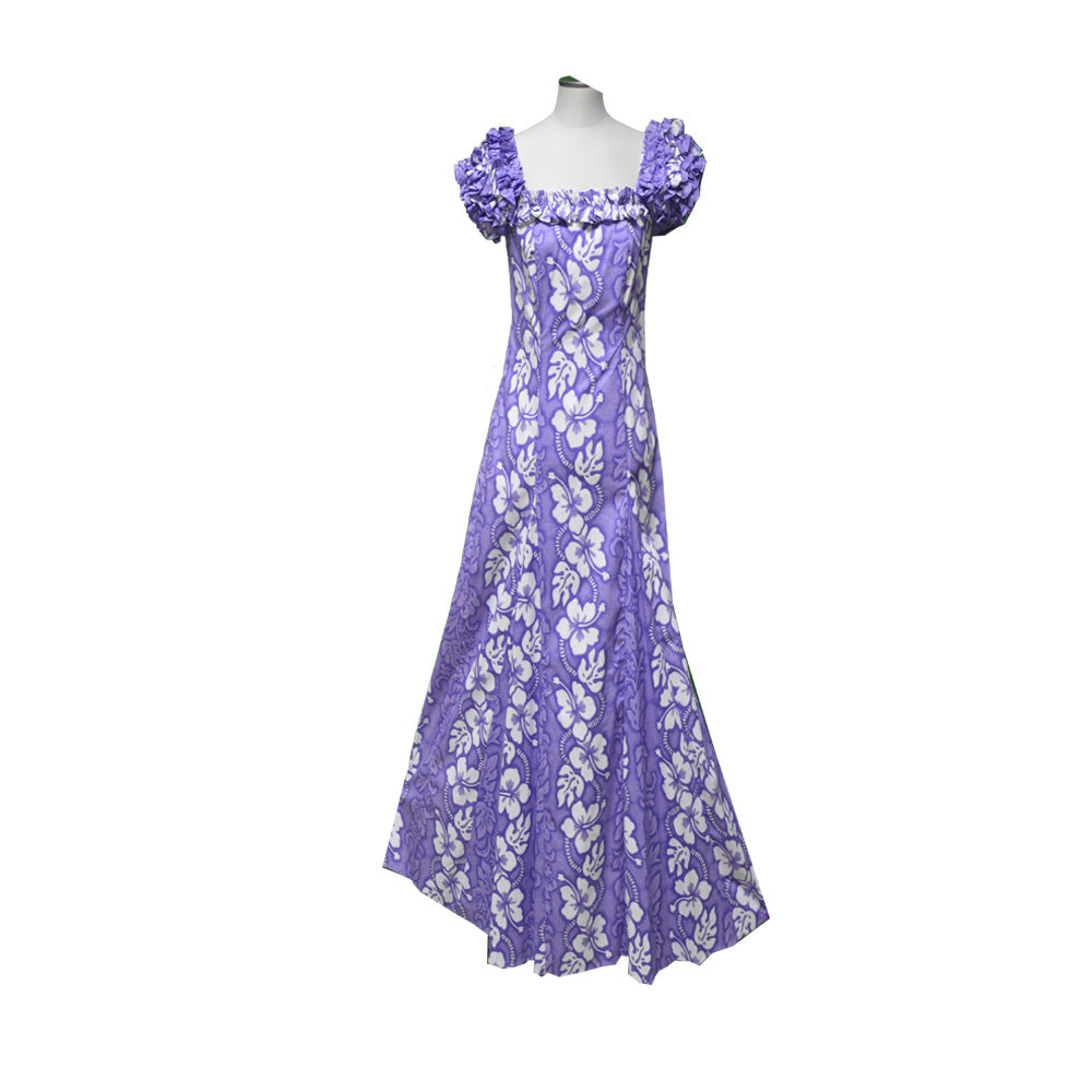 White Hibiscus Hawaiian Muumuu Wedding Dress