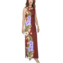 Load image into Gallery viewer, Purple Hibiscus Long Tank Dress
