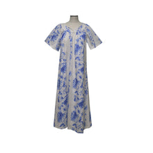 Load image into Gallery viewer, Blue Hibiscus Hawaiian Muumuu Dress Plus Size

