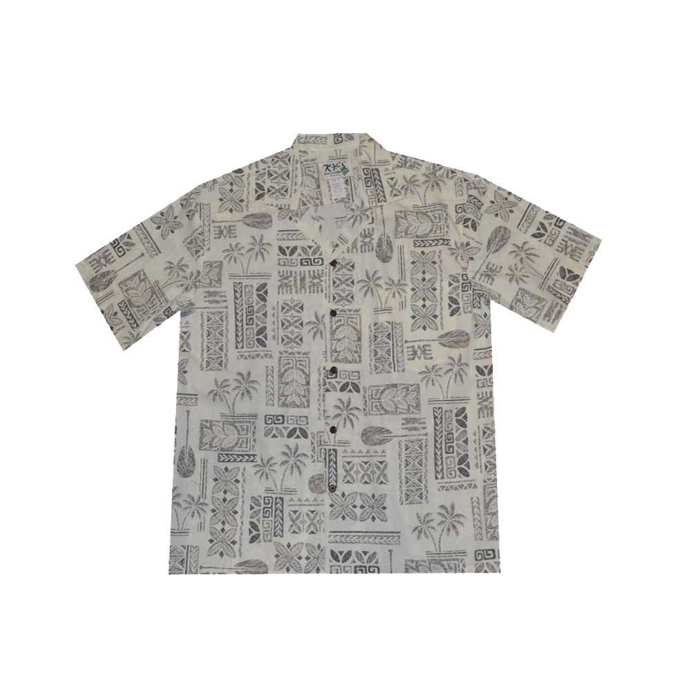 Traditional Tapa Hawaiian Cotton Shirt