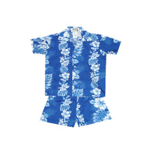 Load image into Gallery viewer, Matching Family Hawaiian Outfits in Blue Hibiscus
