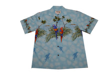 Load image into Gallery viewer, Men&#39;s Parrot Paradise Border Hawaiian Shirt in Turq color
