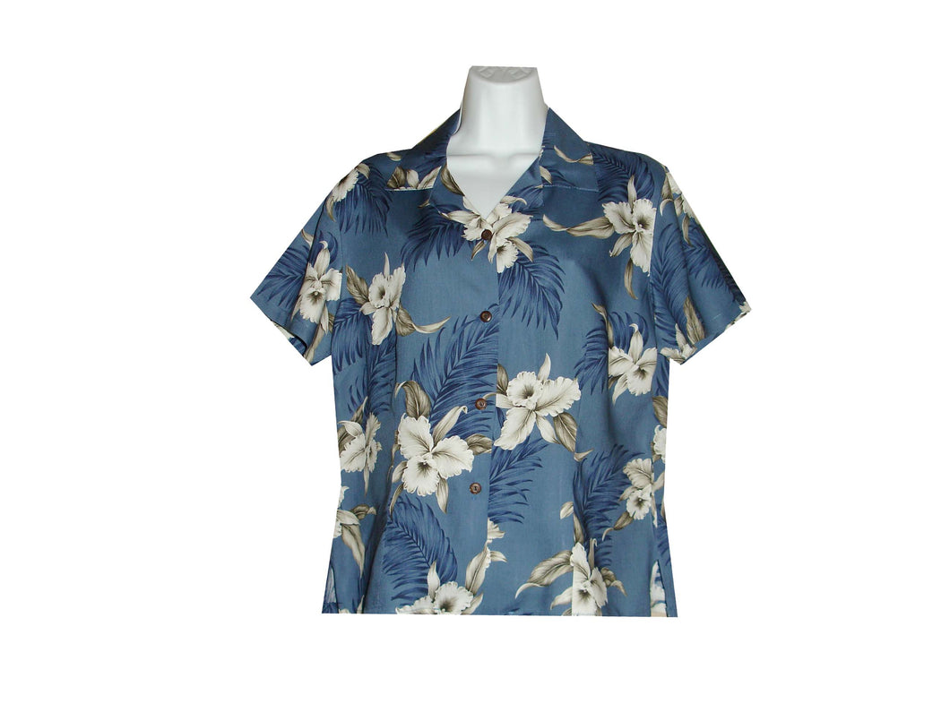 Rayon Fitted Hawaiian Shirt For Women Made In Hawaii
