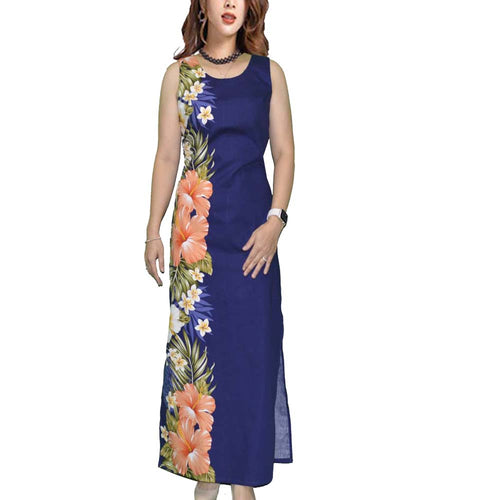 Handmade Hawaiian Hibiscus Cotton Tank Dress