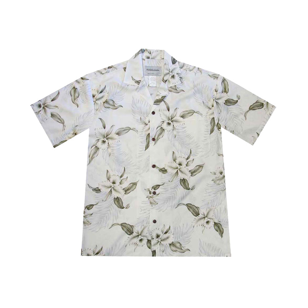 Men's Rayon Aloha Shirt – Lulumumu Orchid Print