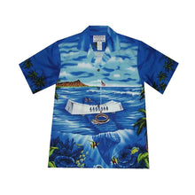 Load image into Gallery viewer, Men’s Hawaiian Border Shirt – Pearl Harbor Print
