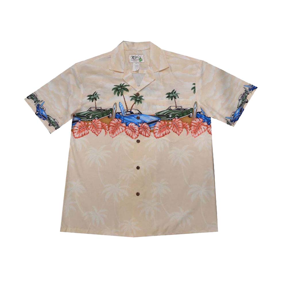 Muscle Car Paradise Hawaiian Cotton Shirt