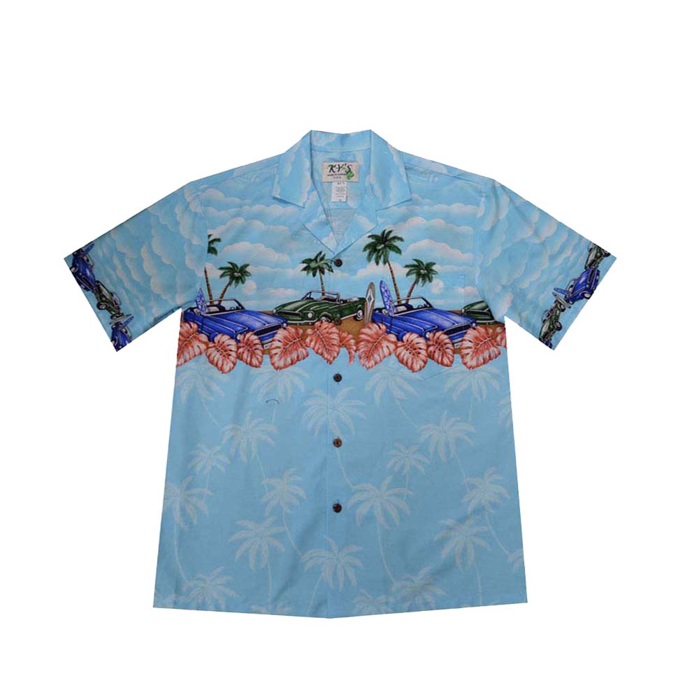 Muscle Car Paradise Hawaiian Cotton Shirt