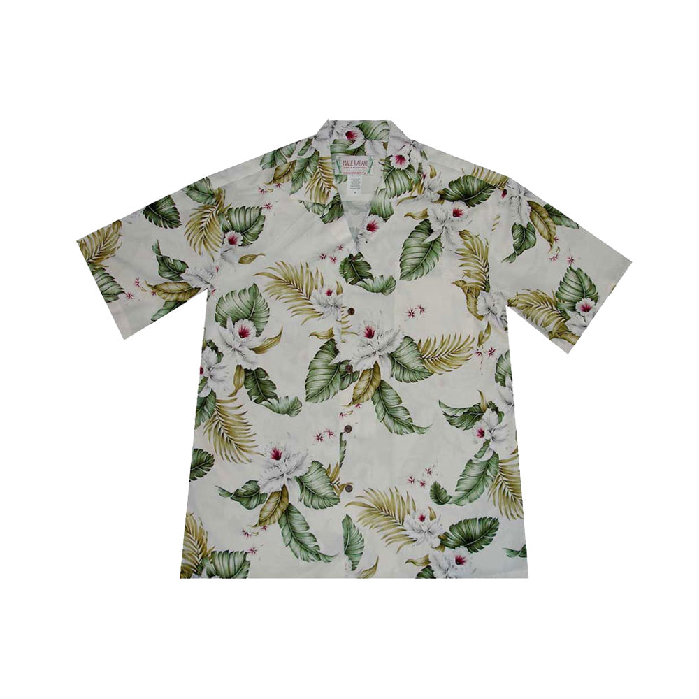 Palolo Coral Orchid Rayon Hawaiian Shirt