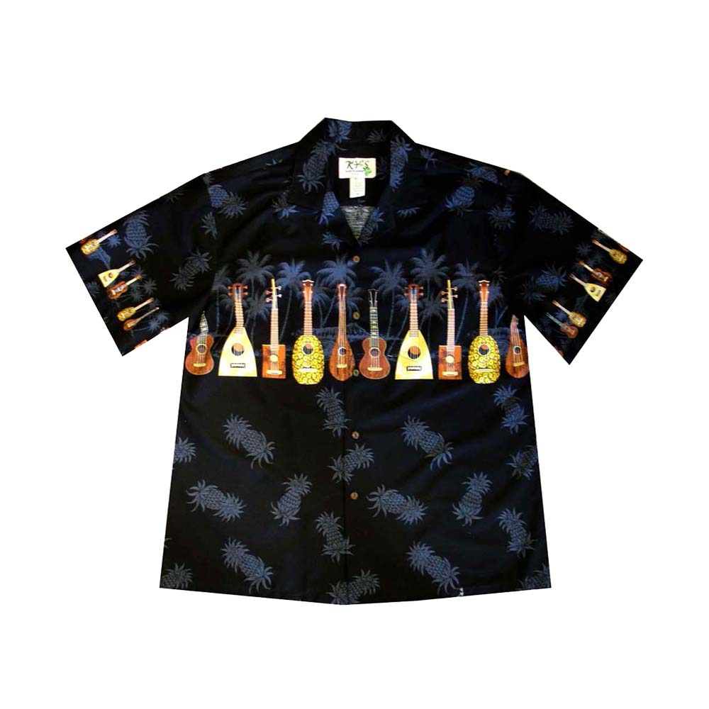 Ukulele Collection Men's Hawaiian Cotton Shirt