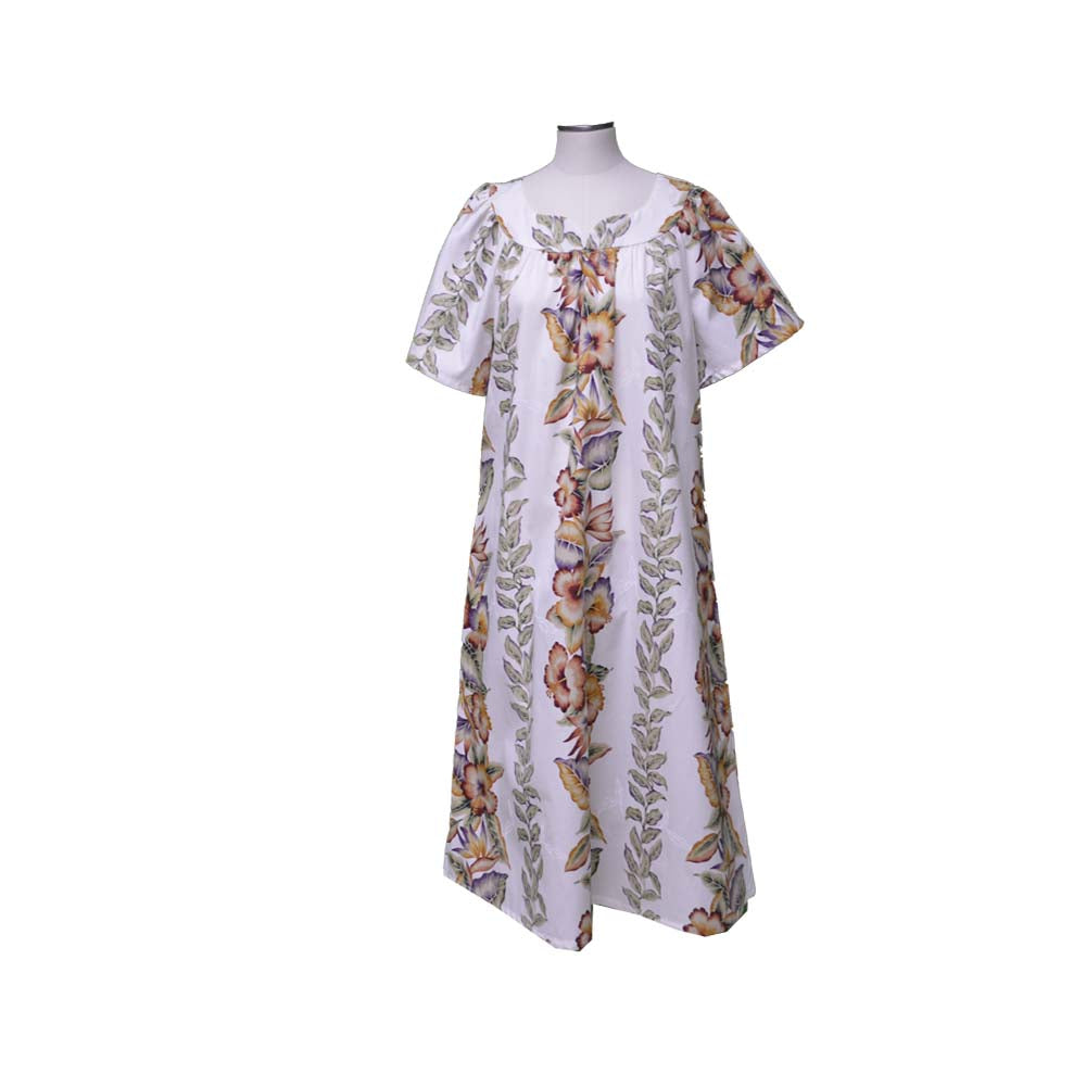 Vintage Anthurium Hawaiian Muumuu White Dress – Made in Hawaii – Edens  Hawaii