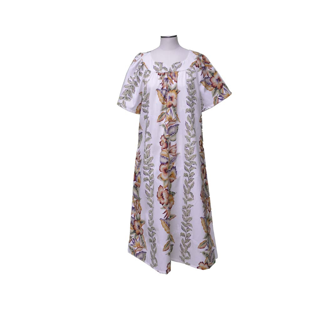 Vintage Anthurium Design Hawaiian Muumuu Dress Plus Size