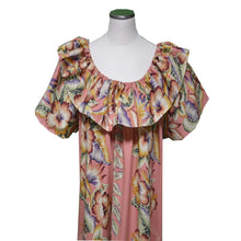 Load image into Gallery viewer, Vintage Anthurium Design Long Muumuu Dress Made In Hawaii- USA
