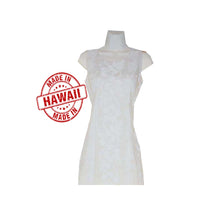 Load image into Gallery viewer, White Hibiscus Leis Cotton Mini Tank Dress
