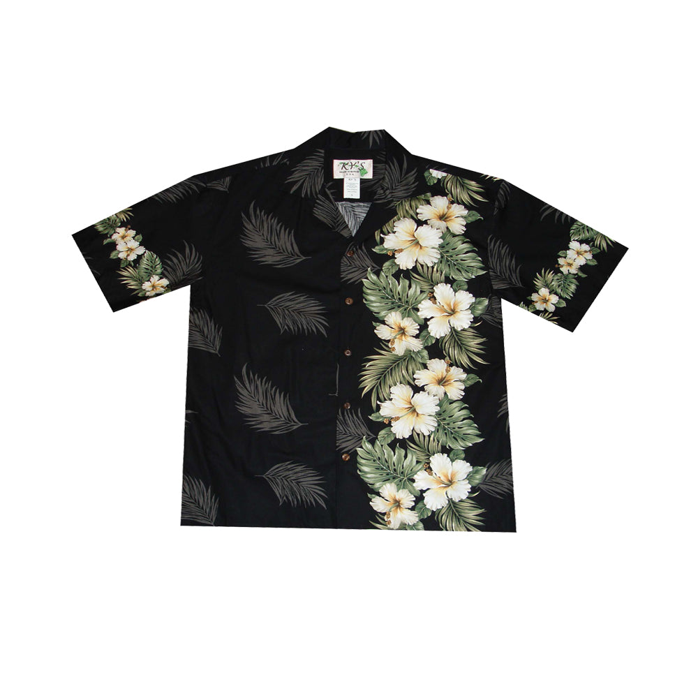 White Hibiscus Hawaiian Cotton Shirt