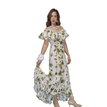 Load image into Gallery viewer, Yellow Hibiscus Long Ruffle Muumuu Dance Dress
