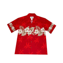 Load image into Gallery viewer, Aloha shirts with Vintage Hibiscus border print, KY’S® brand made in Hawaii
