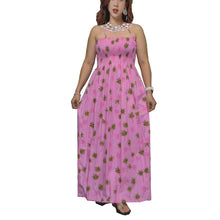 Load image into Gallery viewer, Palm Trees Tube Top Maxi Hawaiian Dress
