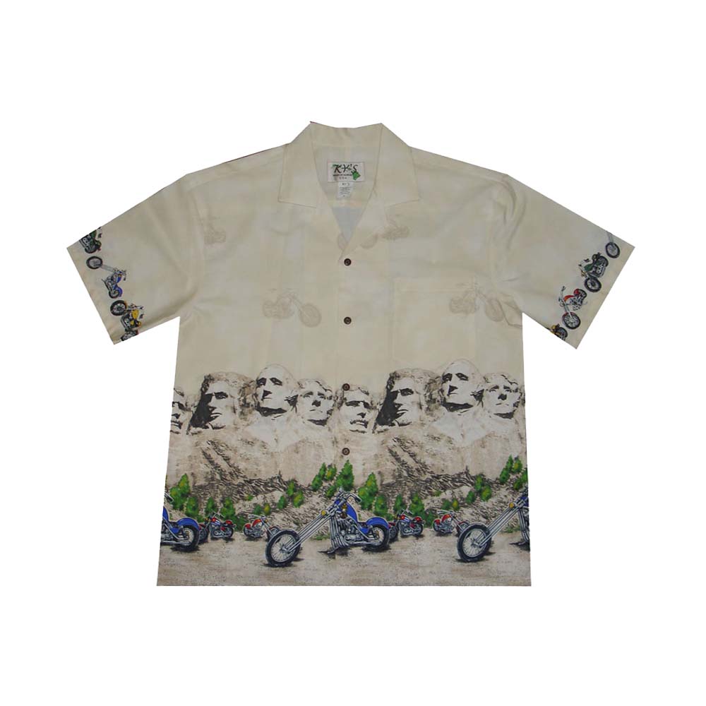 Presidents USA Print Border Hawaiian Shirt