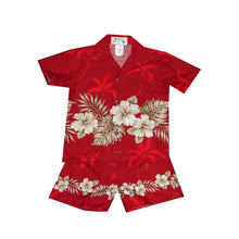Load image into Gallery viewer, Vintage Hibiscus Father Son Matching Hawaiian Shirts
