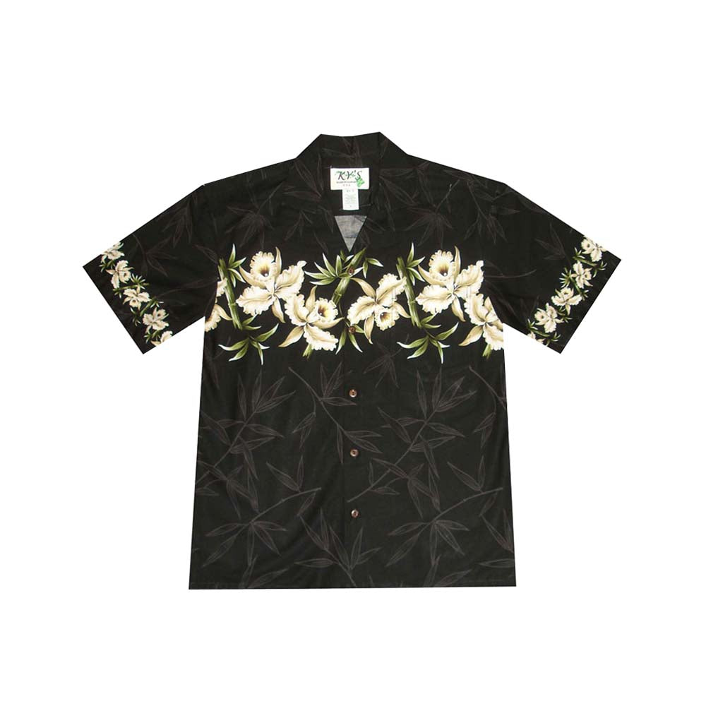 Orchid Bamboo Border Hawaiian Shirt