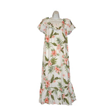 Load image into Gallery viewer, Loose fit plus size white muumuu dress with side pocket
