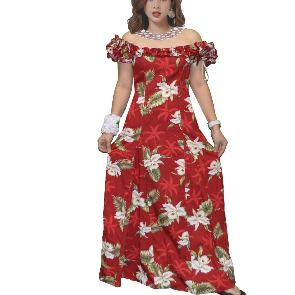 formal hawaiian wedding dresses White Hibiscus Panel Hawaiian Beach Wedding Dress