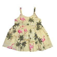 Load image into Gallery viewer, Hawaiian Girl Dress in Pink Flamingo
