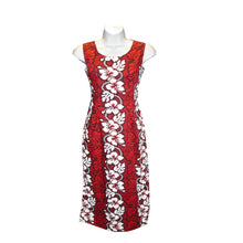 Load image into Gallery viewer, Red Hibiscus Maxi Hawaiian Tank Dress made of 100% cotton, handcrafted in Hawaii
