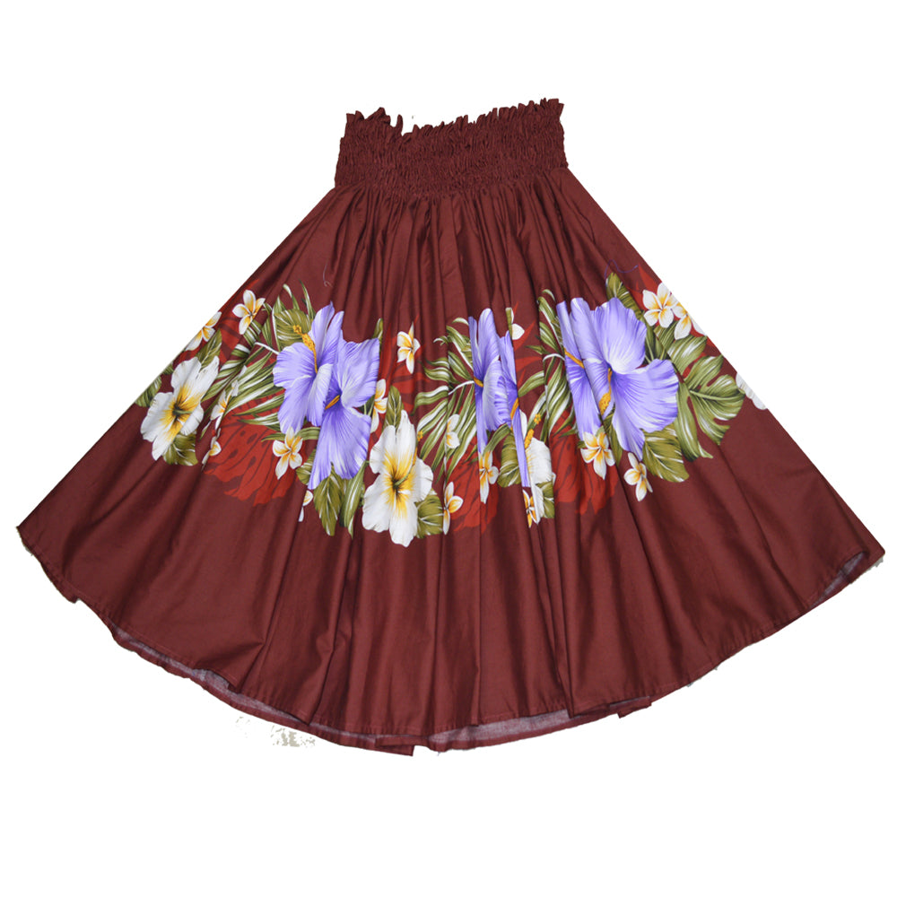 Pa'u Hula Skirt Orange Hibiscus| Hawaiian Hula Skirt for Dance